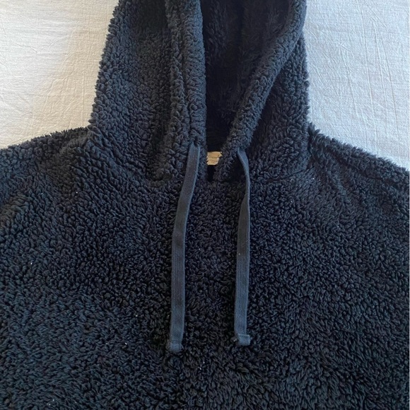 Universal Thread Sherpa Fleece Hoodie Black Sz Small Sweatshirt Winter Lounge - Picture 3 of 7